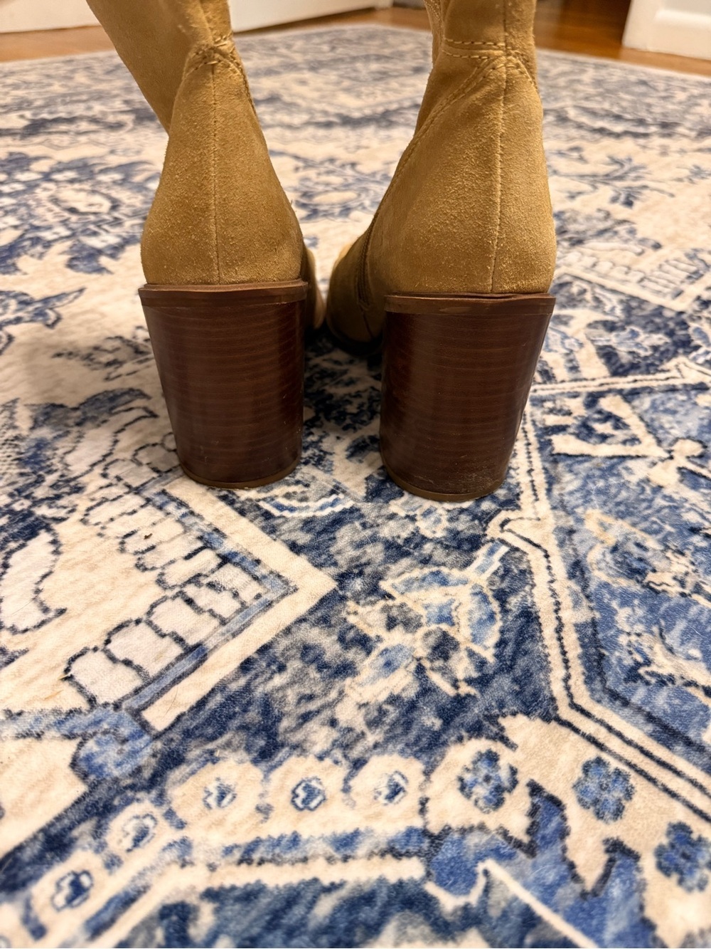 Franco Sarto Womens Stevie Suede Square Toe Booties - Picture 7 of 8